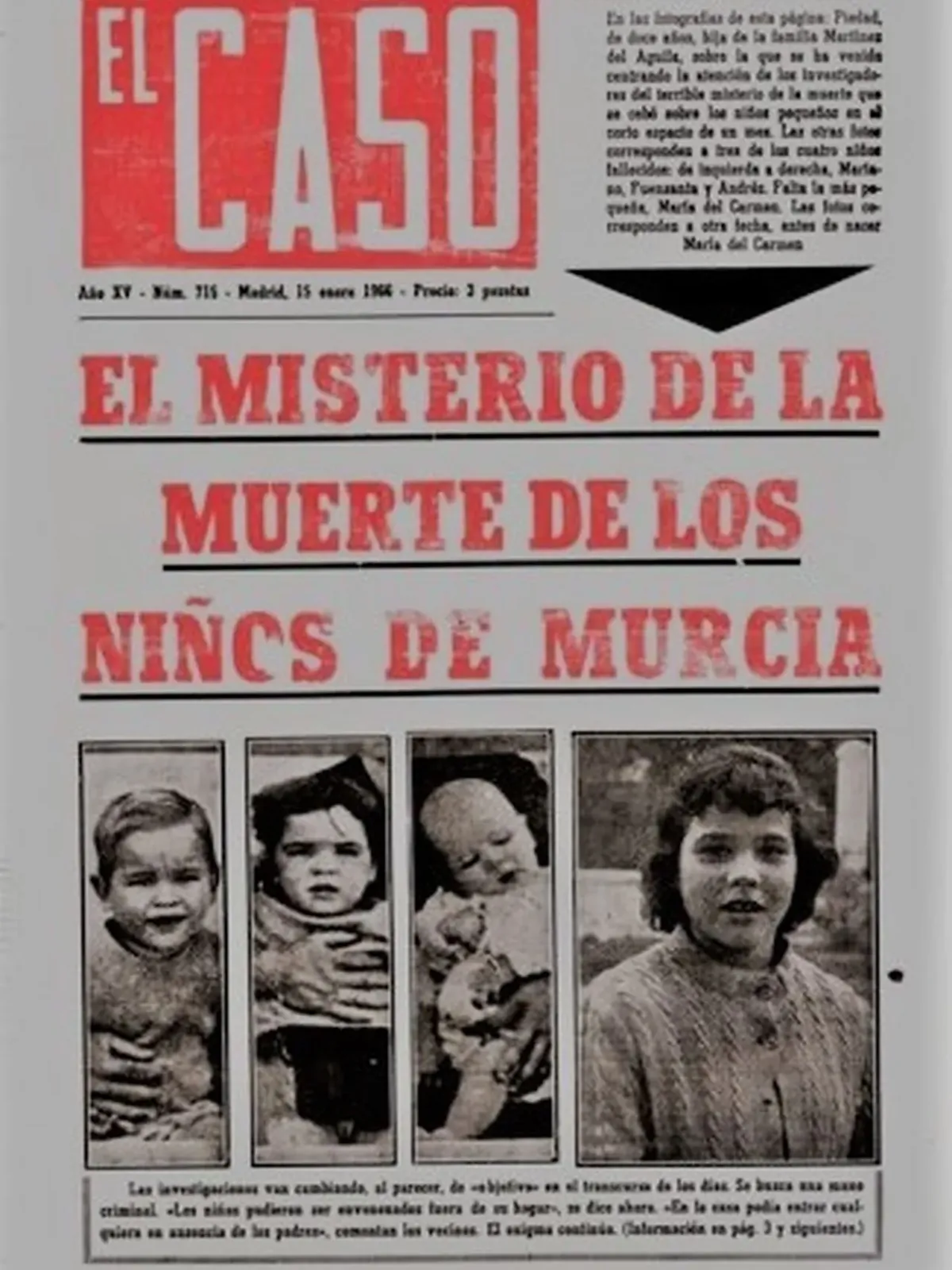 El Caso misterio niños de Murcia – Crimen de la Farola