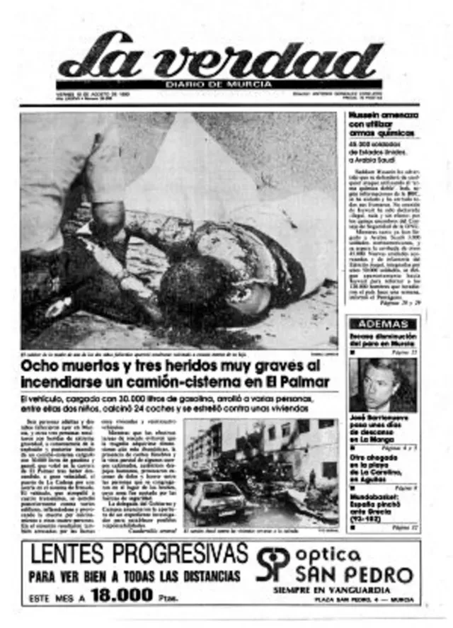 Portada la Verdad – El Palmar, recuerdo de un infierno