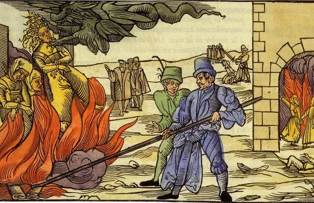 Grabado hoguera – La bruja de Lorca – Dorotea Pertusa