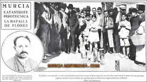Recorte prensa catástrofe pirotécnica – Tragedia en la Batalla de las Flores